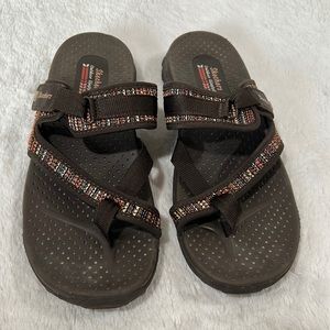 Skechers Womens Reggae Stockholm Sandals Chocolate size 10